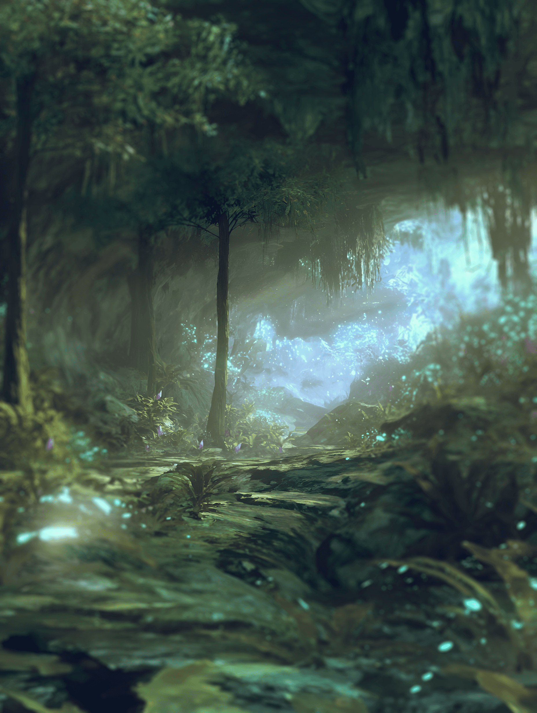 bioluminescent forest
